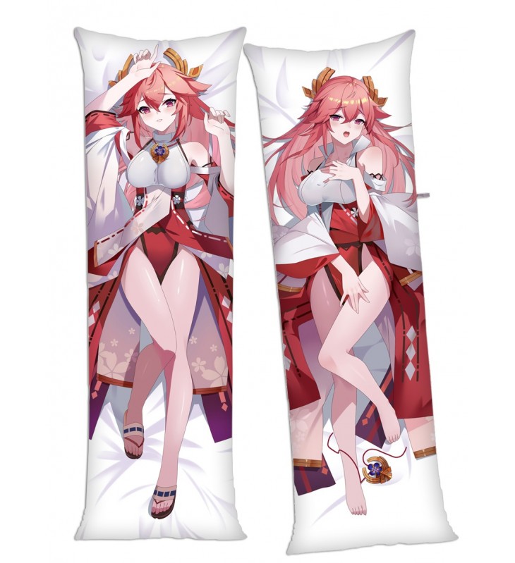 Genshin Impact Yae Miko Anime Dakimakura Japanese Hugging Body Pillow Cover