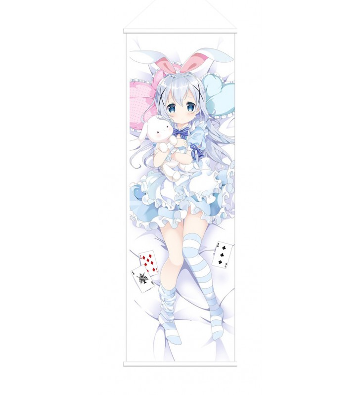 Chino Kafu Is the Order a Rabbit Anime Wall Poster Banner Japanese Art