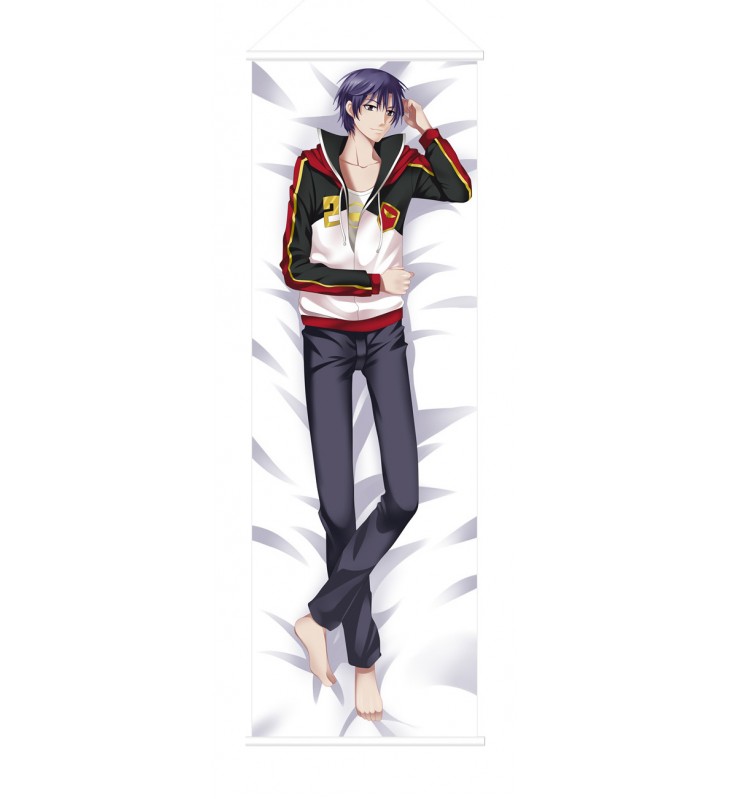 Male Friends Scroll Painting Wall Picture Anime Wall Scroll Hanging Deco