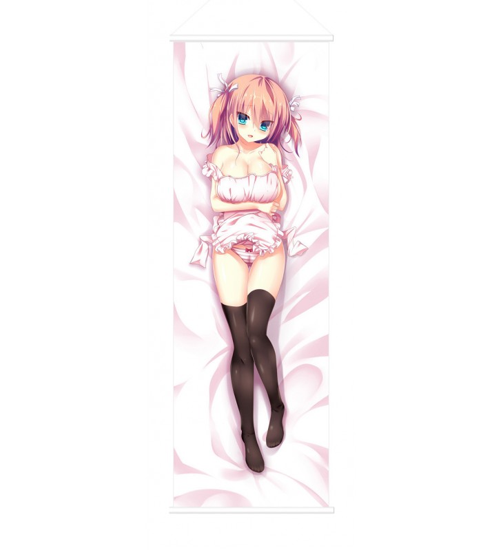 Simple Kawaii Girl Scroll Painting Wall Picture Anime Wall Scroll Hanging Deco