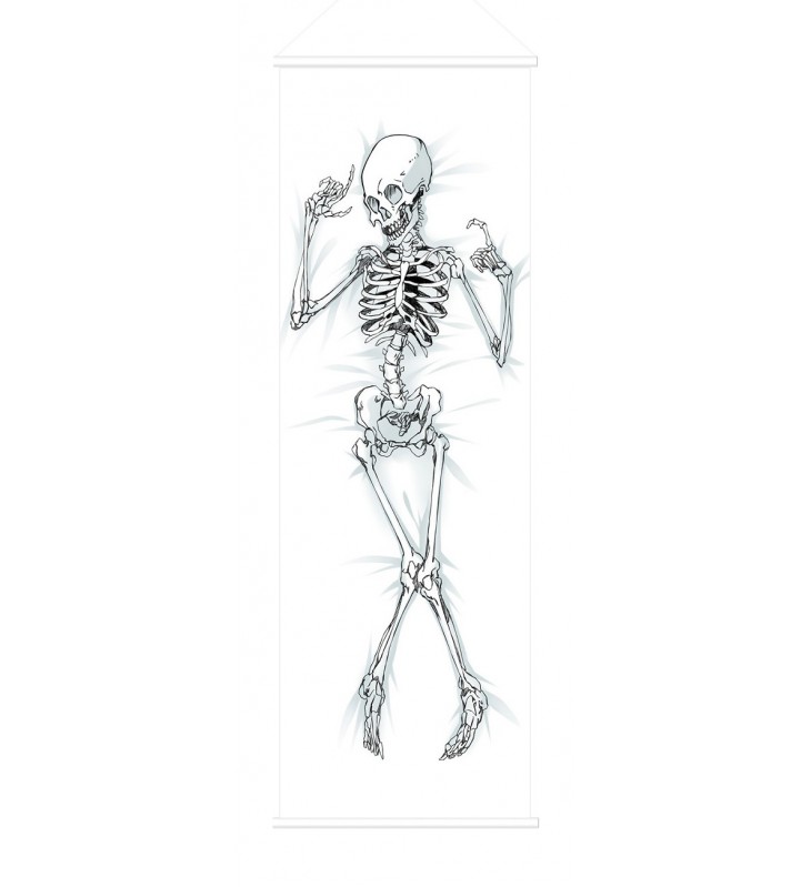 Skeleton Scroll Painting Wall Picture Anime Wall Scroll Hanging Deco