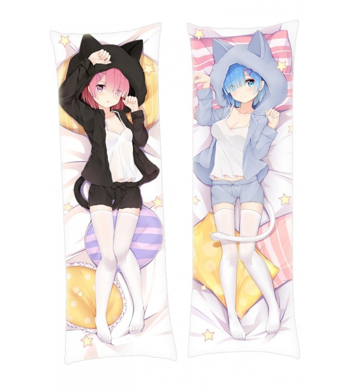 Rem Ram Re Zero Anime Dakimakura Japanese Hugging Body Pillow Cover