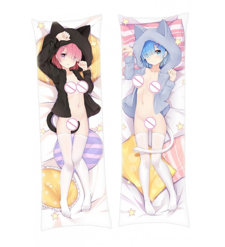 Rem Ram Re Zero Anime Dakimakura Japanese Hugging Body Pillow Cover